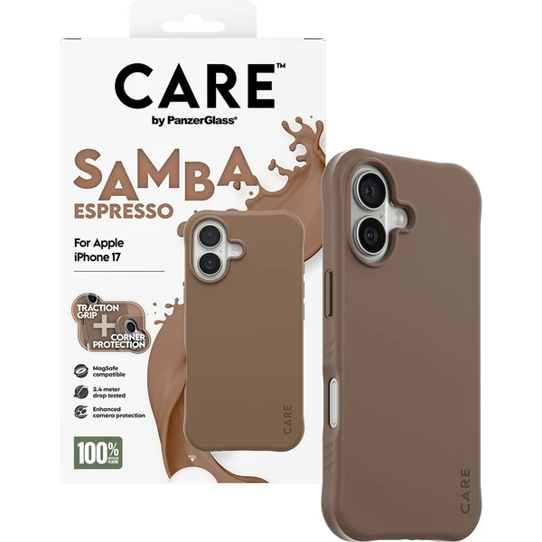 PanzerGlass® CARE Samba kryt s MagSafe Apple iPhone 17 Espresso - Pouzdra - Obrázek XLDH000K01