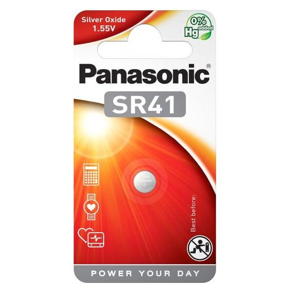 Panasonic SR41 stříbrooxidová baterie do hodinek (1ks)