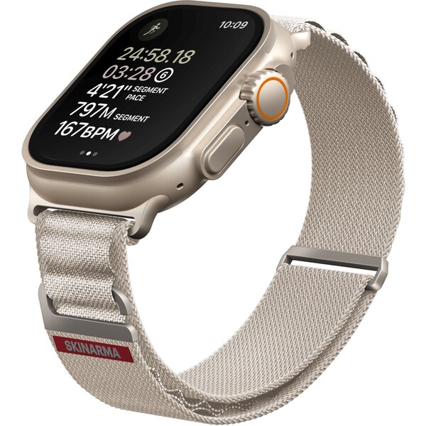 SKINARMA Kobu řemínek Apple Watch 49/45/44/42 mm béžový