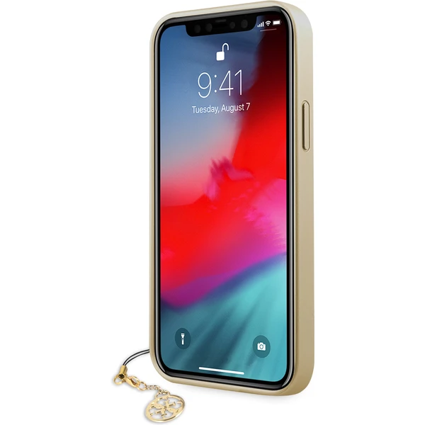Guess 4G Charms kryt iPhone 12/12 Pro 6.1" hnědý - Pouzdra - Obrázek XMRN500301