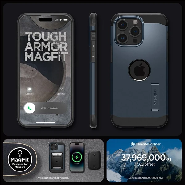 Spigen Tough Armor MagFit kryt iPhone 15 Pro Max modrý - Pouzdra - Obrázek XMU8000601