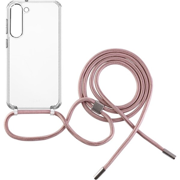 FIXED Pure Neck kryt s růžovou šňůrkou na krk pro Samsung Galaxy S23+