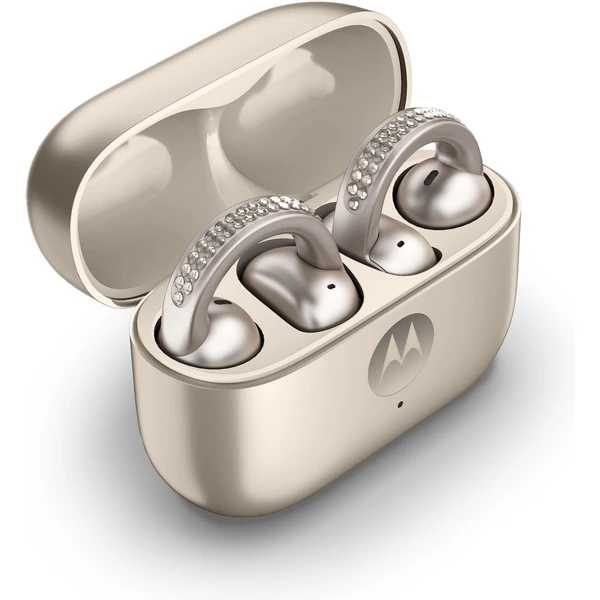 Motorola Moto Buds Loop (Sound By BOSE) bezdrátová sluchátka Swarovski crystals béžová - Sluchátka - Obrázek XNNK000K01