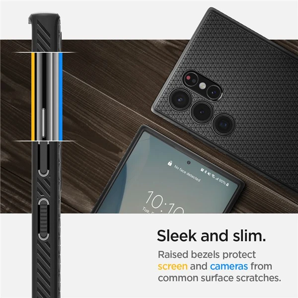 Spigen Liquid Air kryt Samsung Galaxy S22 Ultra černý - Pouzdra - Obrázek XPGY600301