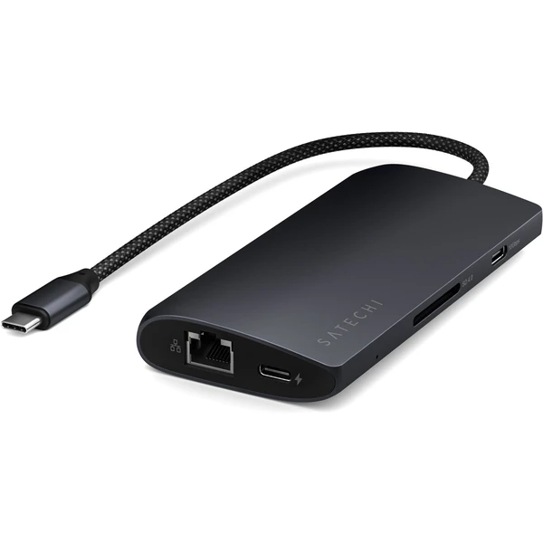 Satechi USB-C víceportový adaptér 8K s Ethernet V3 černý - USB huby - Obrázek XPX5000O01