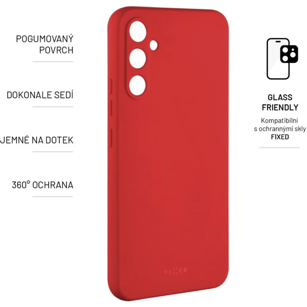 FIXED Story silikonový kryt Samsung Galaxy A34 5G červený - Pouzdra - Obrázek XQX0000701