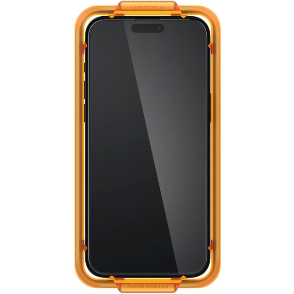Spigen Glass tR AlignMaster 2 Pack tvrzené sklo iPhone 15 Pro černé - Ochranné folie a skla - Obrázek XRV8000601