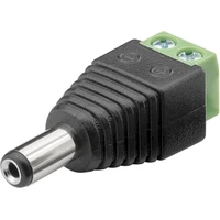 PremiumCord DC 5,5mm/2 pólová svorkovnice redukce černá - Kabely a redukce