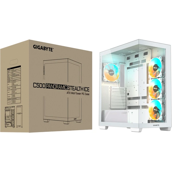 GIGABYTE C500 PANORAMIC STEALTH ICE bílá - Počítačové skříně - Obrázek XT5H000K01