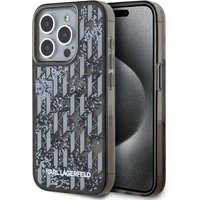 Karl Lagerfeld Liquid Glitter Monogram Gradient zadní kryt pro iPhone 15 Pro Max černý - Pouzdra