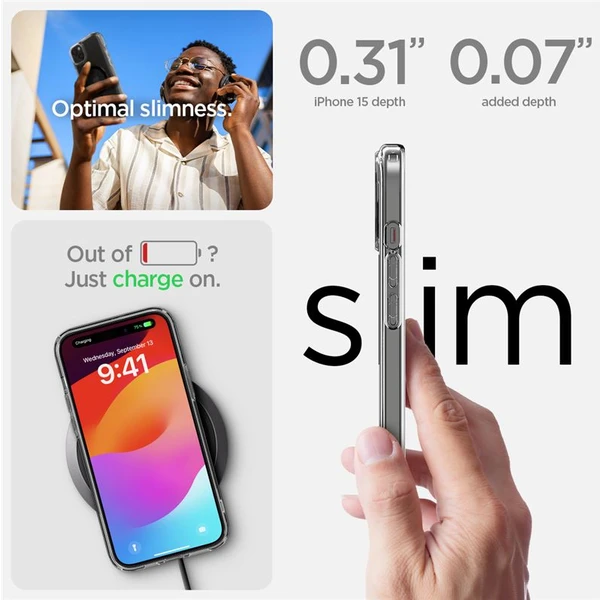 Spigen Ultra Hybrid MagFit kryt iPhone 15 černý - Pouzdra - Obrázek XXV8000601