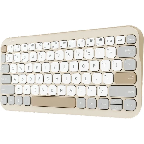 ASUS Marshmallow Keyboard KW100 bezdrátová klávesnice (CZ/SK) béžová - Klávesnice - Obrázek XYDI000K01
