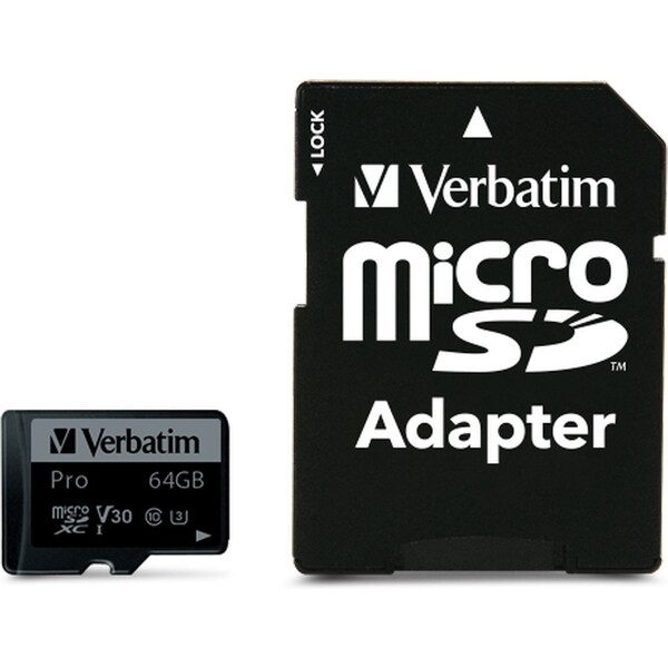VERBATIM MicroSDXC karta 64GB Pro