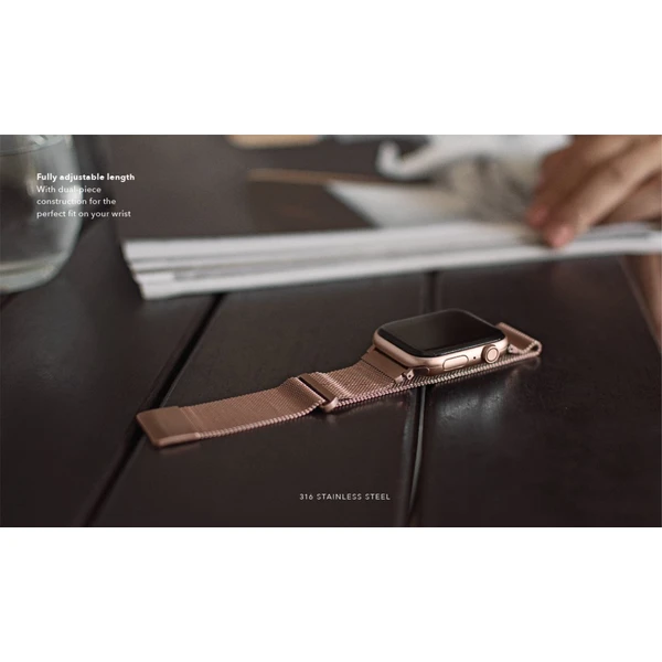 UNIQ Dante ocelový řemínek Apple Watch 42/41/40/38mm Hunter zelený - Řemínky - Obrázek Y0A1100501