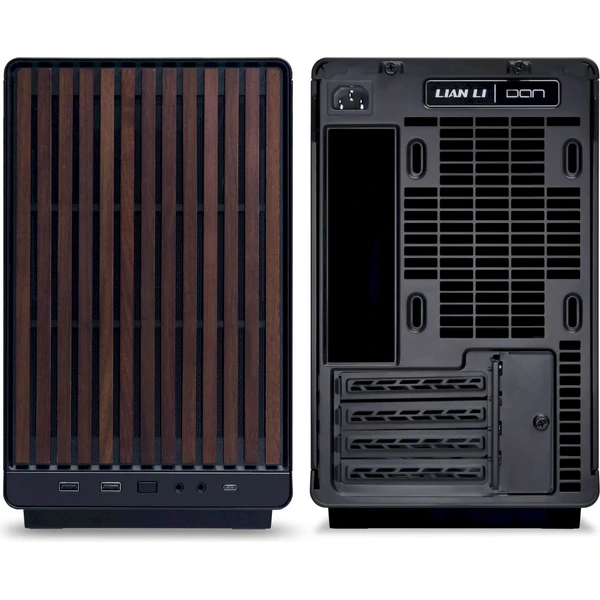 Lian Li A3-mATX Wood Edition Tempered Glass černá - Počítačové skříně - Obrázek Y12O000K01