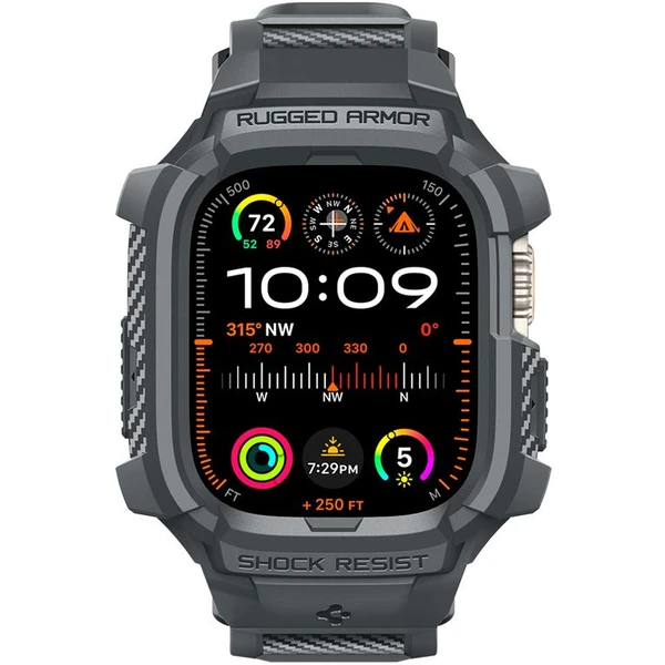 Spigen Rugged Armor Pro řemínek s pouzdrem Apple Watch Ultra 3/2/1 (49mm) šedý - Řemínky - Obrázek Y1A1000P01