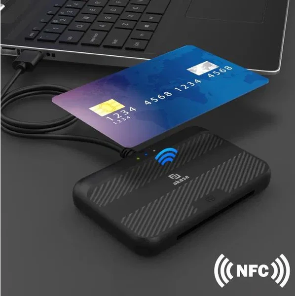 AKASA externí čtečka Smart karet s NFC - Čtečky čipových karet - Obrázek Y1JO000K01