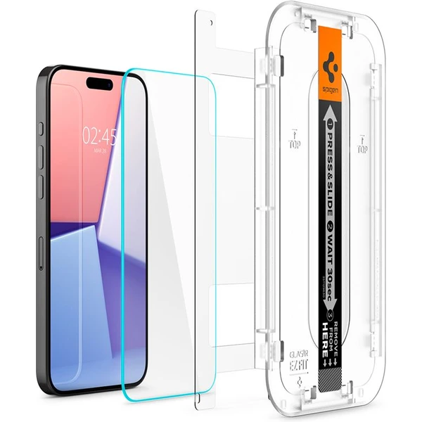 Spigen Glass tR EZ Fit 2 Pack tvrzené sklo iPhone 15 Pro čiré - Ochranné folie a skla - Obrázek Y1X8000601