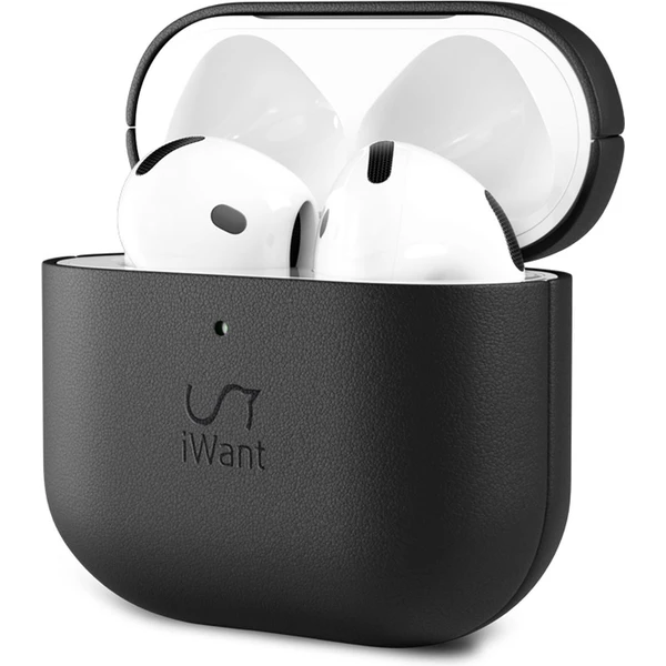 iWant kožené pouzdro pro AirPods 4/4 (ANC) černé - Pouzdra - Obrázek Y1XD000J01