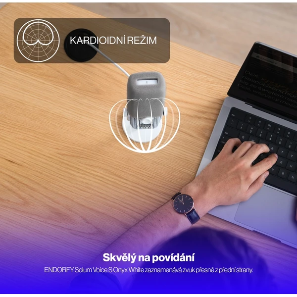 Endorfy Solum Voice S Onyx streamovací mikrofon bílý - Mikrofony - Obrázek Y25B000J01