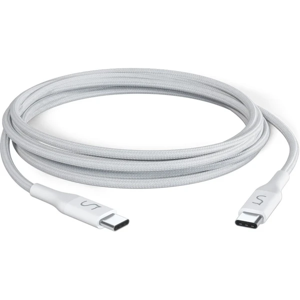 iWant Power Delivery USB-C/USB-C pletený kabel (100W) 2m bílý - Kabely a redukce - Obrázek Y30C000P01