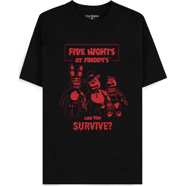 Difuzed Tričko Five Nights At Freddy's - Can You Survive M Černá