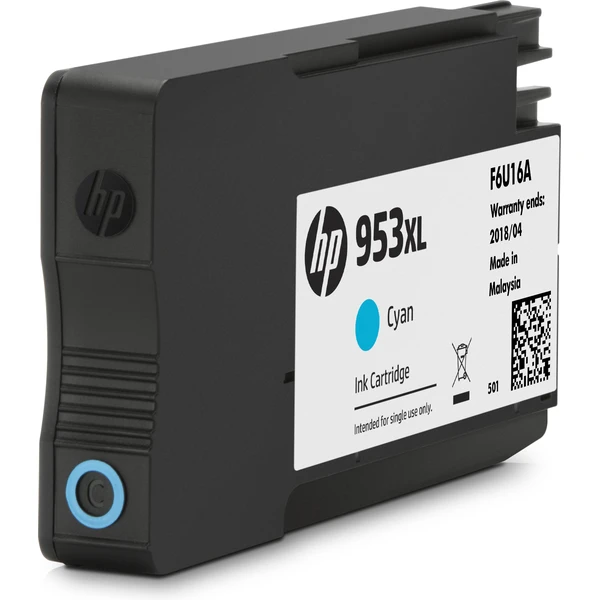 HP F6U16AE č. 953XL Azurová originální - Cartridge - Obrázek Y4PG100501