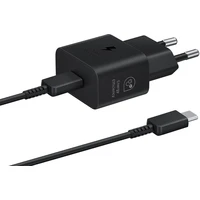 Samsung USB-C 25W GaN nabíječka s USB-C kabelem černá (Bulk) - Nabíječky