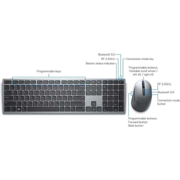 Dell Premier KM7321W Multi-Device bezdrátový set US - Klávesnicové sety - Obrázek Y5MS000501