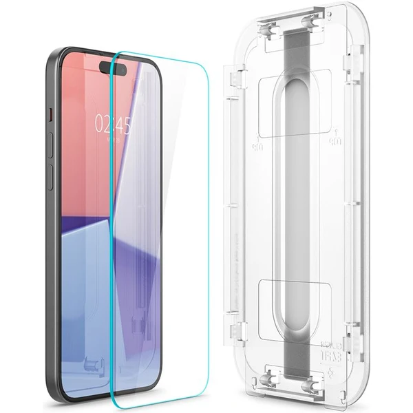 Spigen Glass tR EZ Fit 2 Pack tvrzené sklo iPhone 16/15 čiré - Ochranné folie a skla - Obrázek Y5U8000601