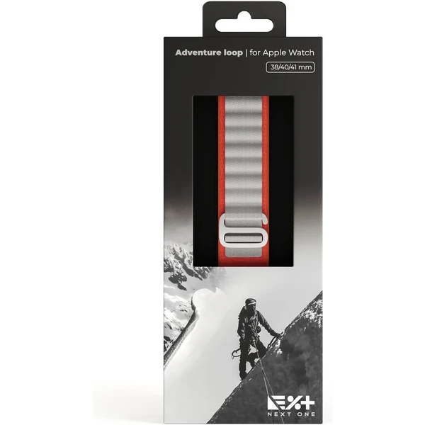 Next One Adventure Loop řemínek Apple Watch 38/40/41mm oranžový/šedý - Řemínky - Obrázek Y6O4000601