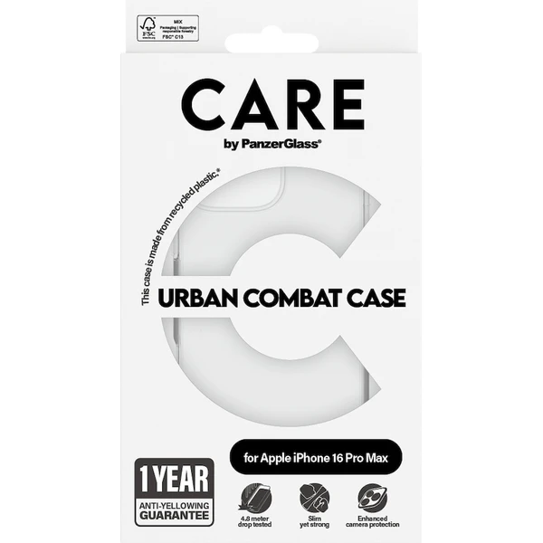 PanzerGlass® CARE kryt Apple iPhone 16 Pro Max Urban Combat čirý - Pouzdra - Obrázek Y708000P01