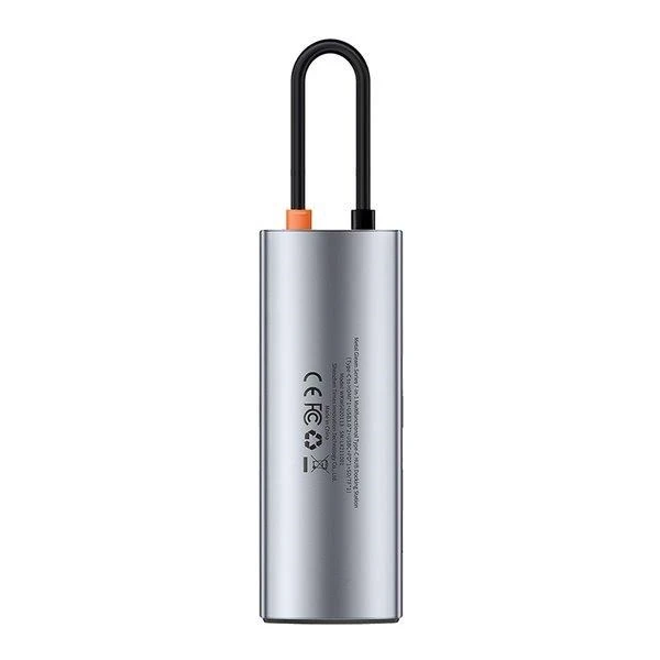 Baseus Metal Gleam Series 7v1 HUB Type-C (USB-C PD 100W, USB-C, 2* USB 3.0, HDMI, SD TF port) šedý - USB huby - Obrázek Y74SF00101