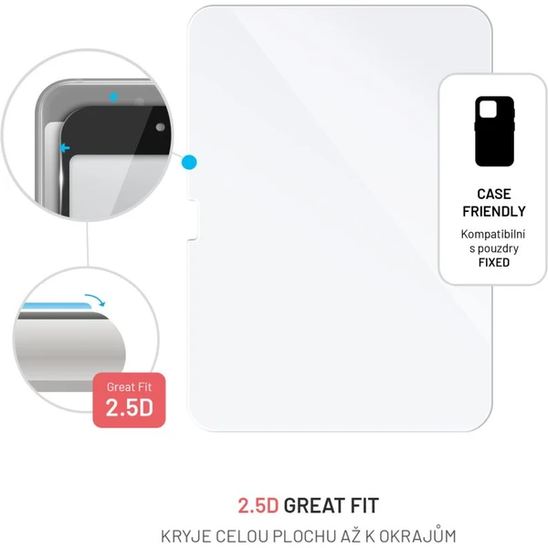 FIXED 2,5D tvrzené sklo 0,33mm Apple iPad 10,9" (2022)/iPad 11" (2025) čiré - Ochranné folie a skla - Obrázek Y7K3000P01