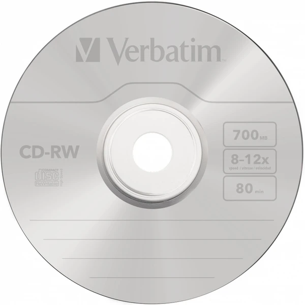 VERBATIM CD-RW(10 ks)Spindle/8x-12x/High Speed/DLP/700MB - Optické disky - Obrázek Y7P2000P01