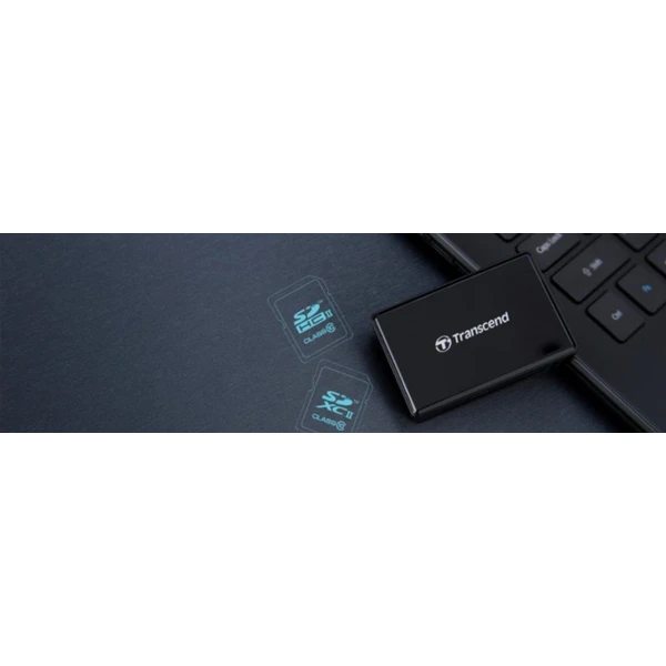 Transcend USB 3.1 čtečka paměťových karet černá - Čtečky paměťových karet - Obrázek Y8B9500301