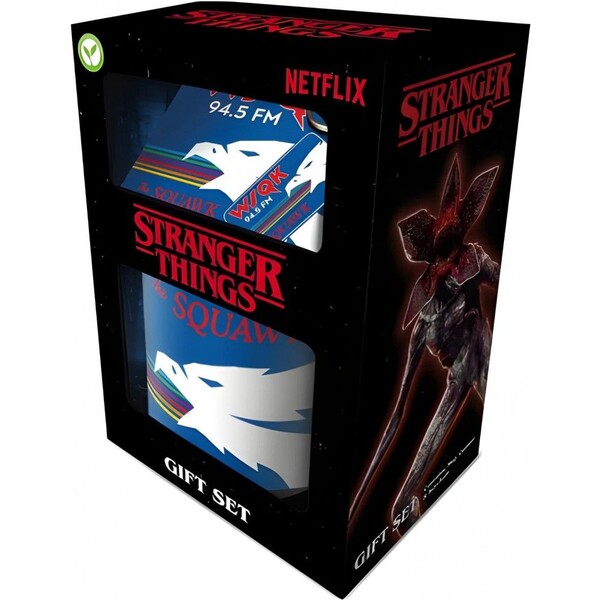 Stranger Things dárkový set – hrnek, podtácek a klíčenka