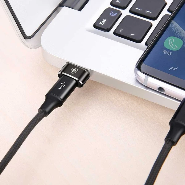 Baseus USB-A/USB-C redukce černá - Kabely a redukce - Obrázek Y90T200301