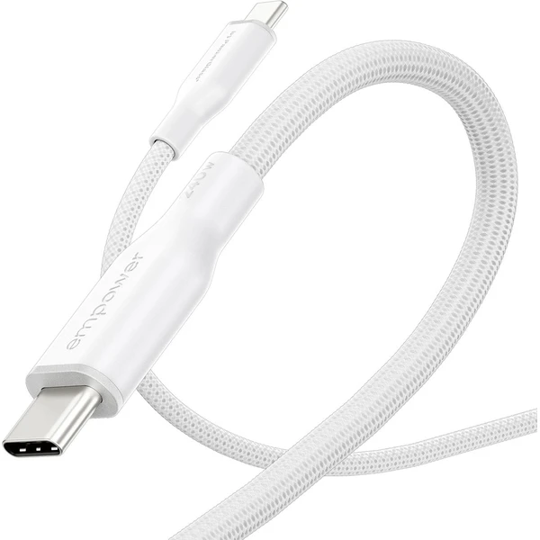 PanzerGlass USB-C/USB-C napájecí kabel 240W 2m bílý - Kabely a redukce - Obrázek Y93J000K01