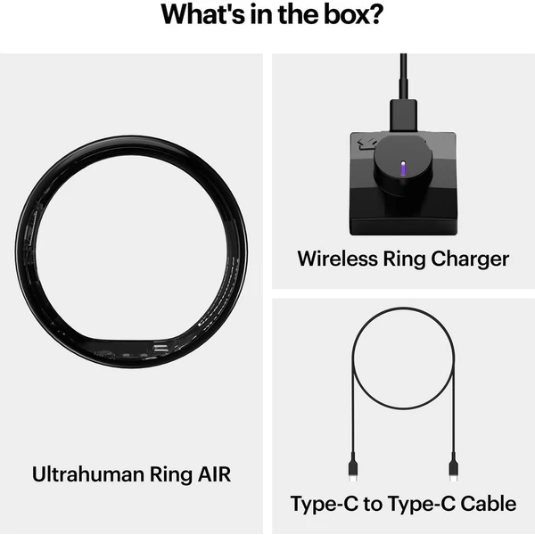Ultrahuman Ring AIR chytrý prsten vel. 13 Aster Black - Chytré prsteny - Obrázek Y9E6000P01