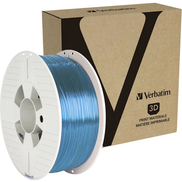 VERBATIM filament do 3D tiskárny PET-G 1.75mm, 327m, 1kg modrý průhledný - Filamenty pro 3D tiskárny - Obrázek Y9G3000L01