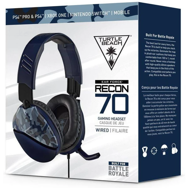 Turtle Beach Recon 70 herní sluchátka maskáčově modrá - Sluchátka - Obrázek Y9N7100501