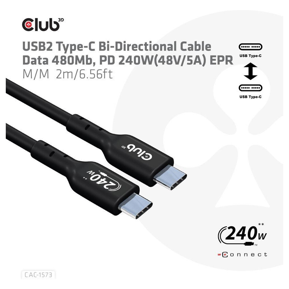 Club3D kabel USB-C 2m