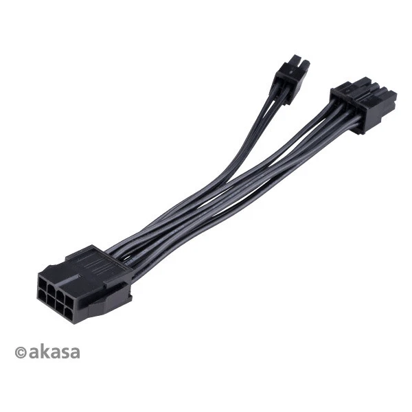 Akasa napájecí redukce 8-pin na 8+4-pin, 15cm, černý - Kabely a redukce - Obrázek YA4X600301