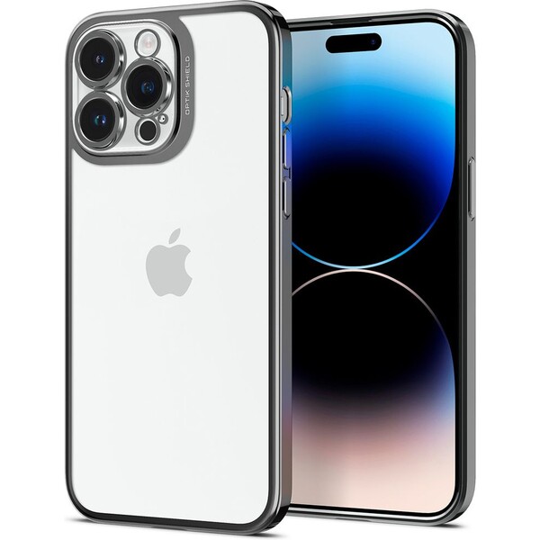 Pouzdro Spigen Optik Crystal Chrome Gray iPhone 14 Pro Stříbrná
