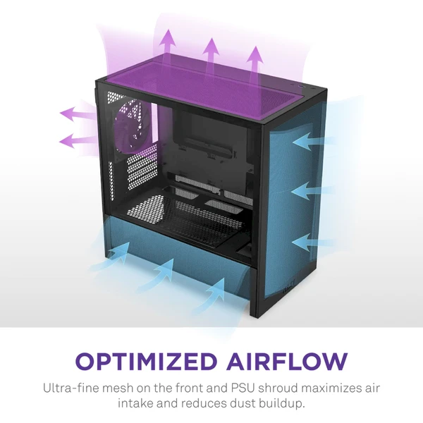 NZXT H3 Flow černá - Počítačové skříně - Obrázek YC7K000K01