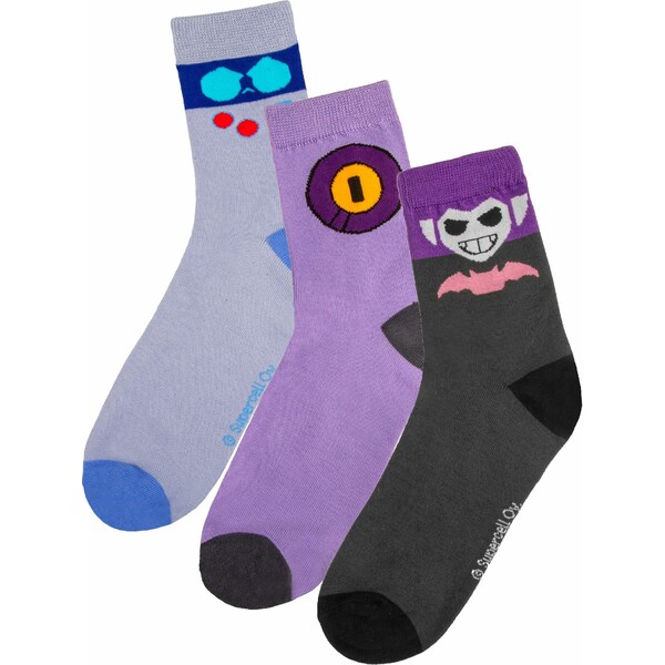 Sada ponožek Brawl Stars – 8‑Bit, Rico a Mortis