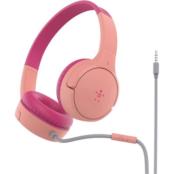 Belkin SOUNDFORM™ Mini dětská drátová sluchátka růžová