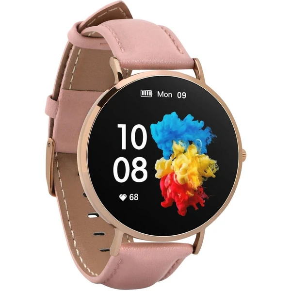 Garett Smartwatch Verona zlatá, růžový řemínek - Chytré hodinky - Obrázek YDEM300401