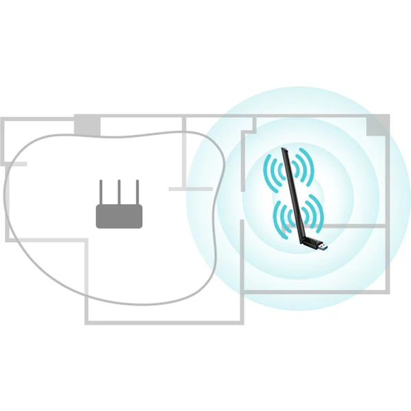 TP-Link Archer T3U Plus WiFi USB adaptér - Síťové karty - Obrázek YENFF00101
